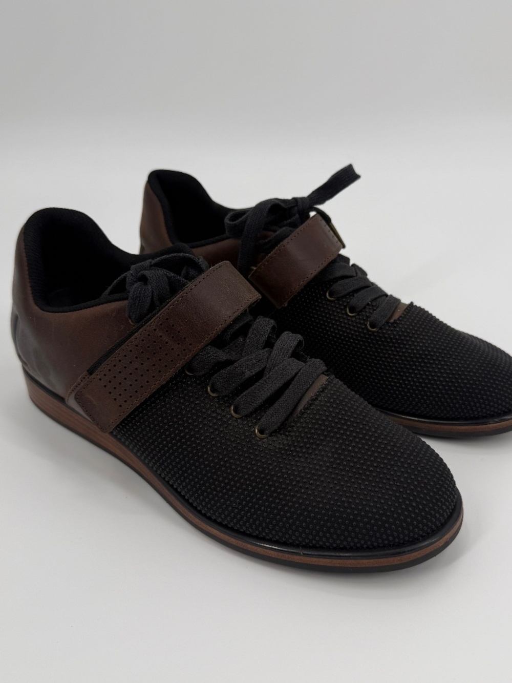 Rare NOBULL Leather Lifters Weightlifting Shoes Brown Black Women 10.5 Fits 9